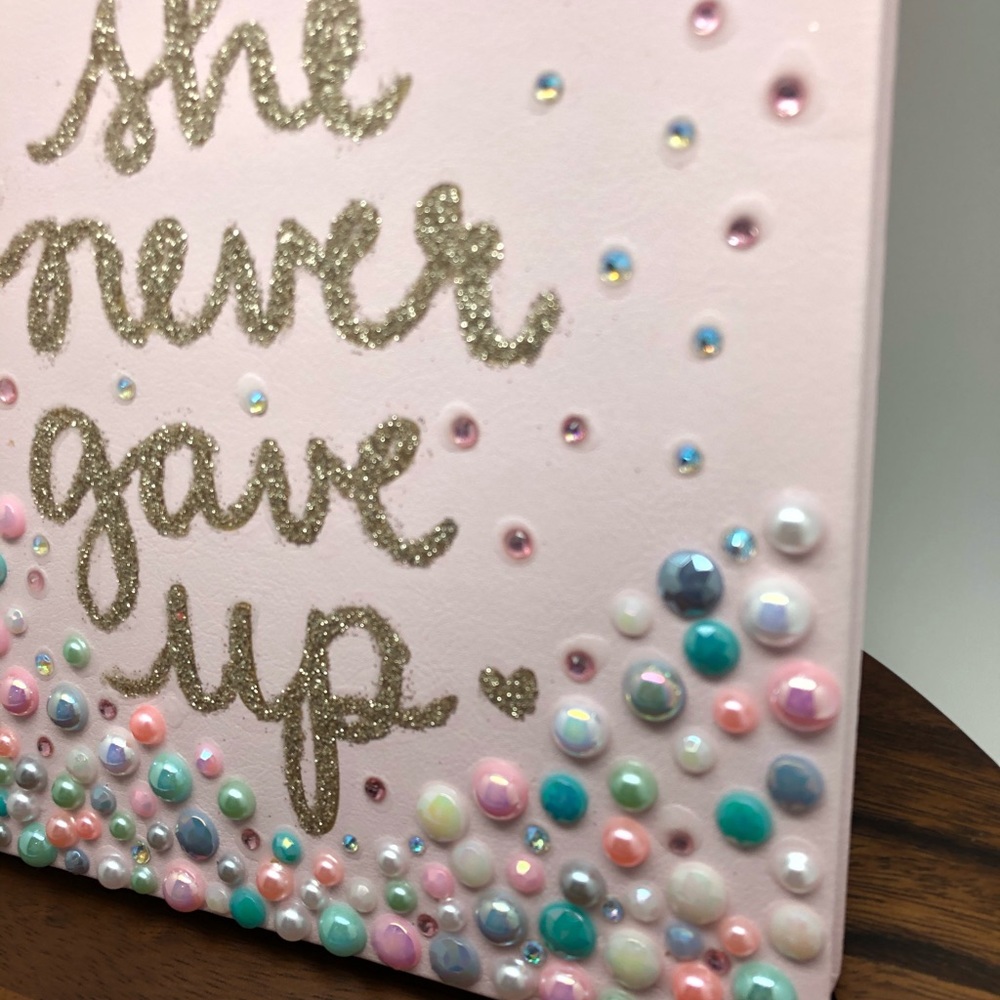 Eccolo Faux Pink leather Desk Journal with BLING! - Picture 2 of 8